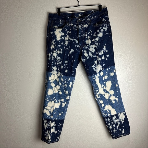 Levis Vintage 541 Denim Jeans Splattered Size 36X32 - Picture 1 of 11
